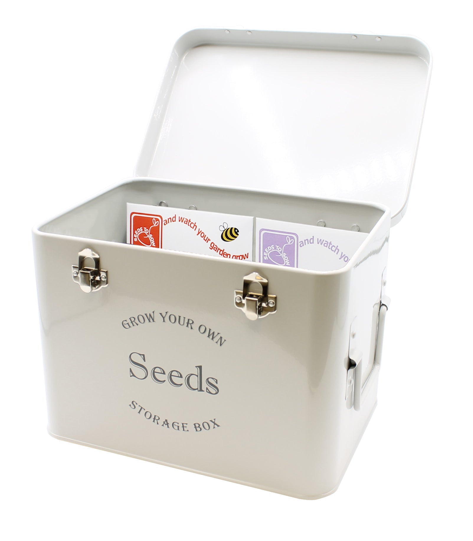 Seed Packet Storage Tin 'Stone' 